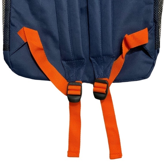 Pro Sport Backpack Day Hike School Book Bag Adjustable Padded Straps Blue Orange - Picture 4 of 11